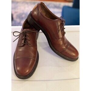 Johnston & Murphy Men's Sz 9 Cap Toe Brown Leather Lace Up Oxford Shoes Office